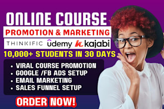 sales guaranteed udemy course promotion, kajabi cypto online course sales funnel