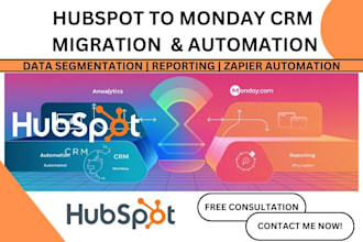 do hubspot to monday data migration segmentation reporting analytics form zapier