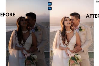 do wedding photo editing, culling, batch process, event retouching in lightroom