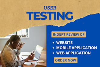 user testing do a website review, critique, user testing app testing