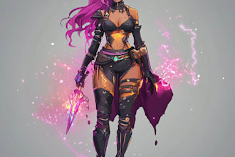 make artwork for fictional fantasy characters