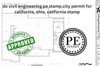 do civil engineering pe stamp,city permit for california, ohio, california stamp