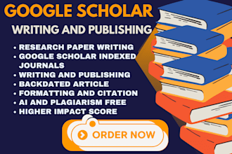 write and publish articles in google scholar, peer reviewed indexed journal
