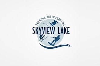 create awesome water ski club logo