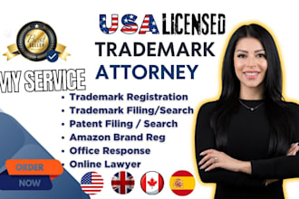 be your licensed trademark US patent trademark attorney and trademark registrar