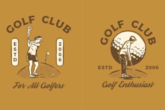 design sport t shirt golf logo