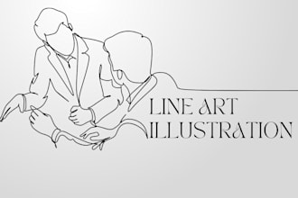 do vector line art, outline for coloring books