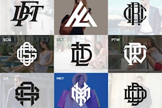do luxury minimalist fashion urban streetwear monogram clothing brand logo