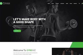 design dynamic fitness website yoga, gym website workout website with crocoblock
