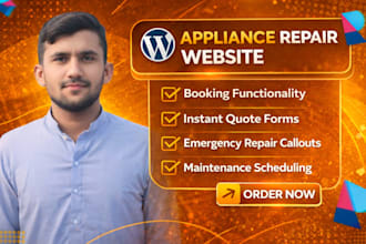 create appliance repair website with seo, and online booking