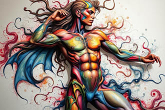 paint acrylic custom paintings for you