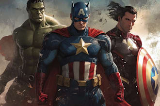 draw a comic book, cover art or manga in anime style