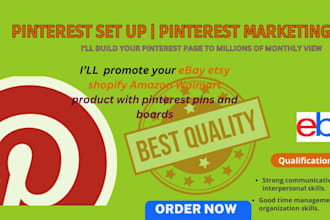 be  professional pinterest marketing manager and create engaging pins and boards
