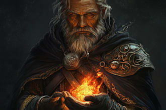 draw badass character illustration for tcg or splash art