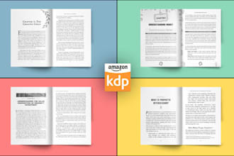 do book formatting and layout design for amazon kdp