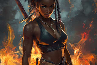 create african american character design or illustration