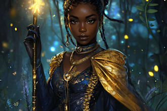 create african american character design or illustration