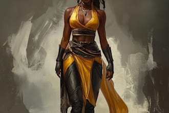 create african american character design or illustration