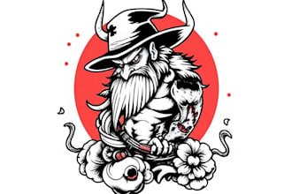 create custom logo old school traditional tattoo design