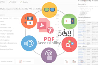 do free testing and make PDF is accessible according to wcag aa and section 508