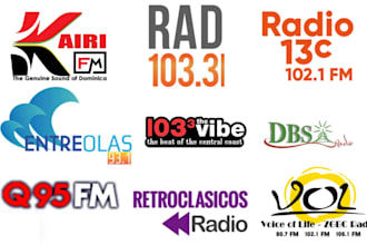 promote and airplay your song on dominica, chile radio
