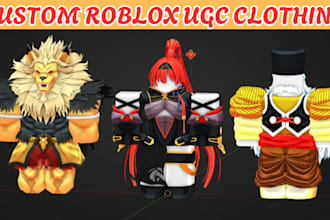 design personalized highly detailed custom roblox clothes, layered clothing