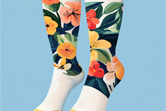 draw unique socks design for your brand