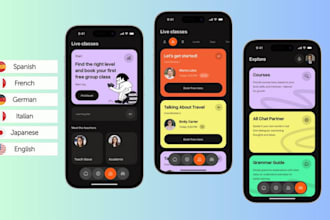 develop spanish learning app, german learning app, arabic learning app or game