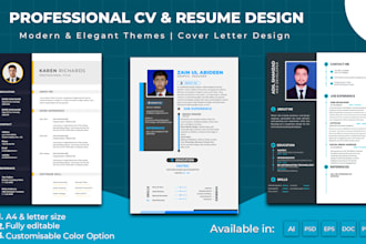 make professional cv resume and portfolio design