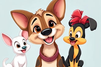 create a unique disney pet portrait