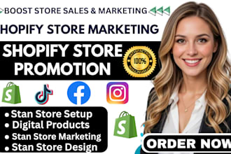 promote shopify store, manage ecommerce shopify marketing to boost shopify sales