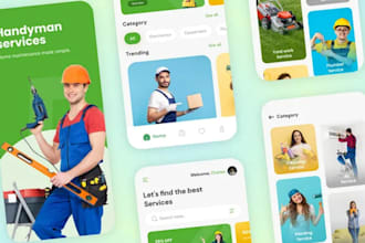 develop marketplace handyman service provider app, home service app, laundry app