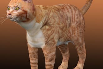 optimize 3d animal model, fur, horse, xgen hair, ue5 rig, realistic texture, aaa