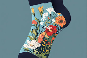 make a creative socks unique sock design for you