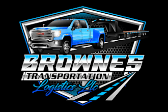 transport logistic trucking logo