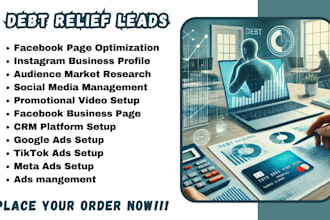 debt settlement leads debt relief leads debt consolidation facebook ad google ad