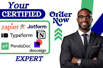 docusign pandadoc automation jotform typeform notion zapier integration expert
