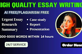 do essay writing, research, summary, case study and report writing