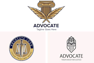 design modern law firm, attorney, advocate and lawyer logo with all files