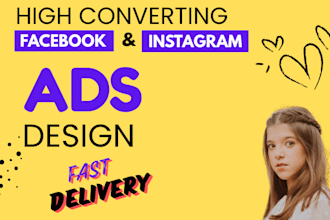 create facebook ads design , instagram ads design and birthday card
