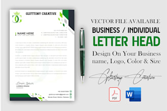 perfect design minimalist and corporate business letterhead