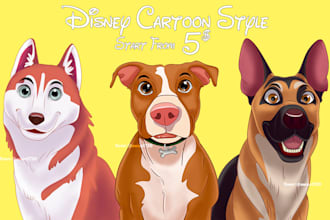 draw your pet into cute disney cartoon
