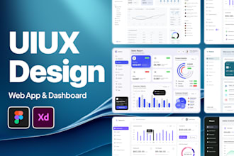 design web app or dashboard uiux in figma, web app uiux