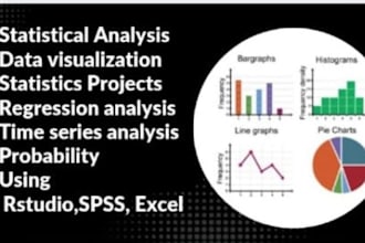 do statistics projects assigned biostatistics using rstudio, python, spss, excel