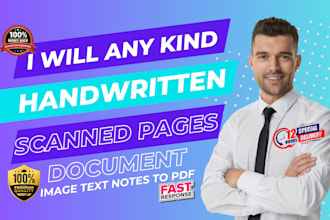 do any kind of handwritten or scanned pages document image text notes to pdf