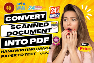 convert scanned document pages into pdf, handwriting image paper to text