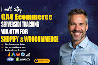 setup ga4 ecommerce server side tracking via gtm for shopify and woocommerce