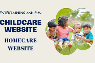 design a daycare website preschool website school website