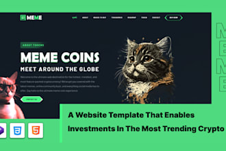 crypto coin landing page deploy token meme coin listing token website meme