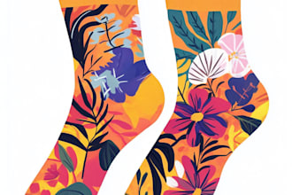draw sublimation all type of unique socks design and pattern